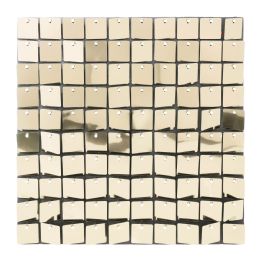 24 Bulk Square Spangle Wall Décor - Champagne
