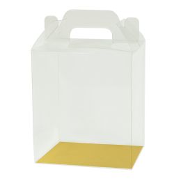 8 Bulk Pvc Gift Box With Gold, Silver And White Paper Insert 6pc/pack