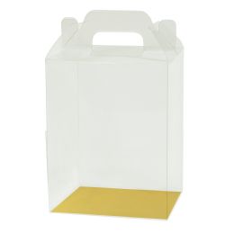 8 Bulk Pvc Gift Box With Gold, Silver And White Paper Insert 6pc/pack