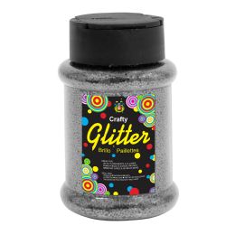 24 Bulk Glitter Bottle 4oz - Silver