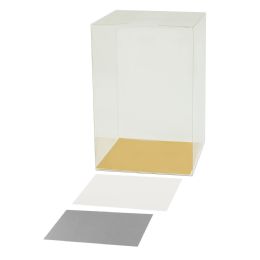 12 Bulk Pvc Gift Box With Gold, Silver, And White Paper Insert 12pc