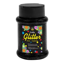 24 Bulk Glitter Bottle 4oz - Black