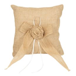 12 Bulk Burlap Pillow With Bows