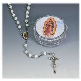 72 Bulk Italian Designed Rosary 19 inch With Guadalupe Picture Gift Box