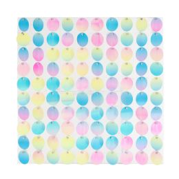 24 Bulk Round Clear Frame Spangle Wall Decor - Multicolor Iridescent