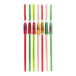 12 Bulk Umbrella Paper Drink Straw 9 inch Assorted Colors 50pc/bag