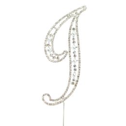20 Bulk Rhinestone Cake Topper - "j"