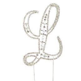 20 Bulk Rhinestone Cake Topper - "l" 