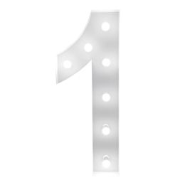 Bulk 4ft Light Up Marquee Number ?1? - White
