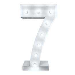 Bulk 4ft Light Up Marquee Number ?7? - White
