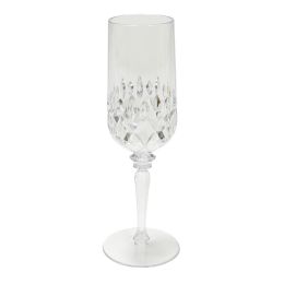 24 Bulk Plastic Champagne Flutes 6oz - Clear