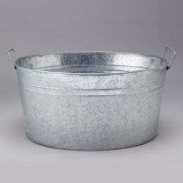 6 Bulk Metal Ice Bucket 6 Gallon - Silver