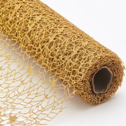10 Bulk Decorative Mesh Roll - Gold