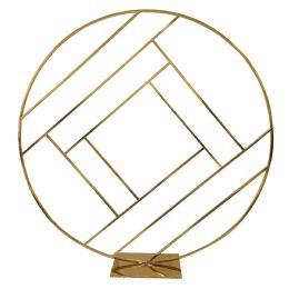 Bulk Metal Round Arch Backdrop Stand 75 inches - Gold