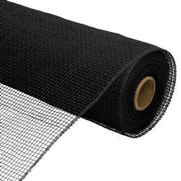 20 Bulk Decorative Plain Poly Mesh Roll 10 inches - Black
