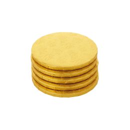 10 Bulk Foil Covered Cake Drum 8 inches 5pc - Gold