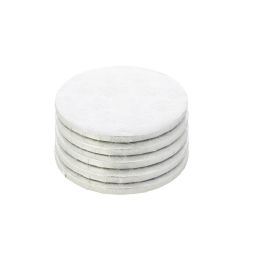 10 Bulk Foil Covered Cake Drum 8 inches 5pc - Silver