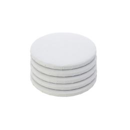 10 Bulk Foil Covered Cake Drum 8 inches 5pc - White