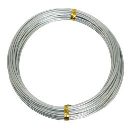 20 Bulk 1.5mm (15 Gauge) Aluminum Wire 10 Yds/roll - Silver