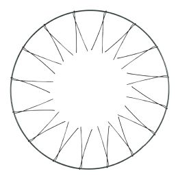 48 Bulk Single Wire Wreath Form 16 inch