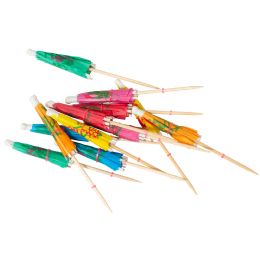 10 Bulk Umbrella Pick 4 inch Assorted Colors 144pc/bag