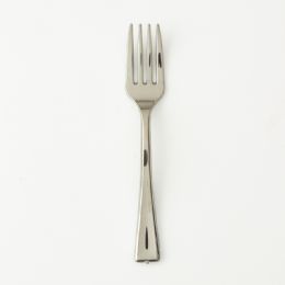 24 Bulk Plastic Mini Forks 24pc/bag - Silver