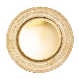 24 Bulk Eyelet Plastic Charger Plate 13 inch - Gold
