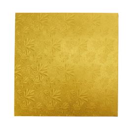10 Bulk Square Foil Covered Cake Board 12 inch 5pc/pack - Gold