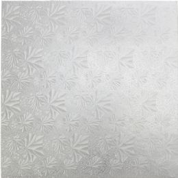 10 Bulk Square Foil Covered Cake Board 16 inch 5pc/pack - Silver