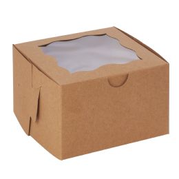 10 Bulk Cake Box 4 inch 50pc/pack - Natural