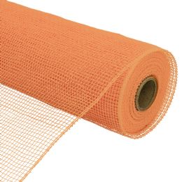 20 Bulk Decorative Plain Poly Mesh Roll 10 inch - Orange