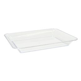 48 Bulk Plastic Rectangular Serving Tray 14 X 9 inch - Clear