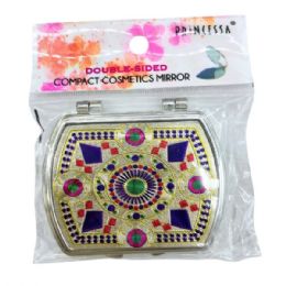 60 Bulk Assorted Princessa Double Sided Compact Cosmetics Mirror Collection 2