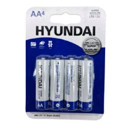 24 Bulk Hyundai 4 Pack Aa Alkaline Batteries