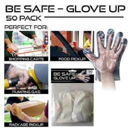 288 Bulk Disposable Plastic Gloves 50 Pcs Per Pack