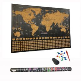 20 Bulk Scratch Off World Map
