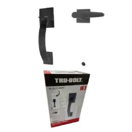 2 Bulk TrU-Bolt Jackson Matte Black Entry Door Handleset