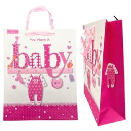36 Bulk You Have A Baby Girl Medium Decorative Gift Bag