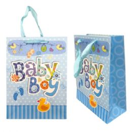 48 Bulk Baby Boy Small Decorative Gift Bag