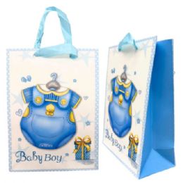 48 Bulk Baby Boy Small Decorative Gift Bag
