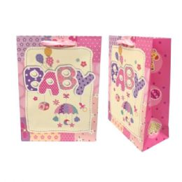 48 Bulk Baby Girl Small Decorative Gift Bag
