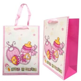 48 Bulk Its A Girl Small Decorative Gift Bag