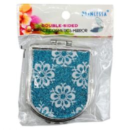 60 Bulk Assorted Princessa Double Sided Compact Cosmetics Mirror Collection 1
