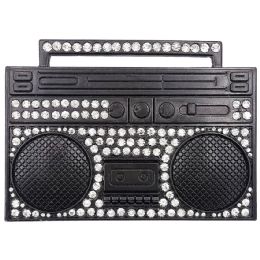 12 Bulk Black Stereo Belt Buckle