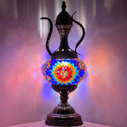 12 Bulk Blue Sunflower Turkish Style Lamp Without Bulb