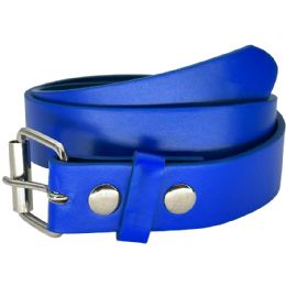 24 Bulk Royal Blue Belts For Kids