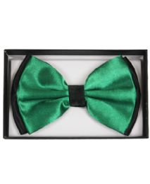 24 Bulk Black & Green Two Tone Bowtie