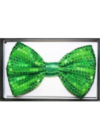 24 Bulk Sequin Green Adult Bowtie