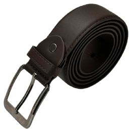 24 Bulk Men Belt Classic Rustic Brown Leather Mixed Sizes