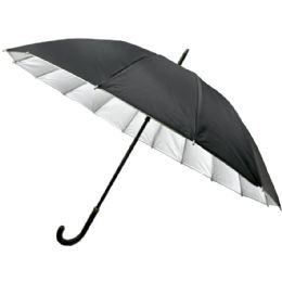 24 Bulk Black Golf Umbrellas With Crook Handle